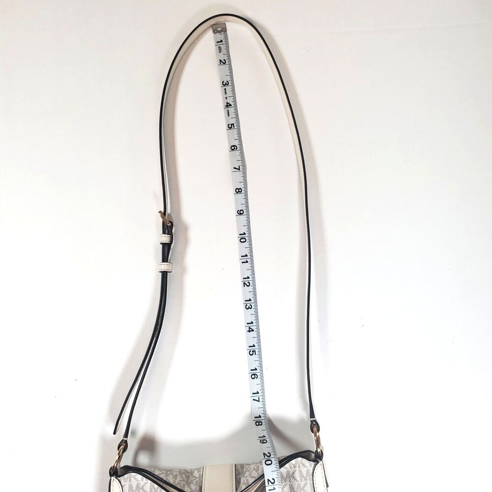 Michael Kors Women’s Crossbody Bag Small Beige Gabby Logo Print Hobo MK & Wallet - Picture 11 of 16